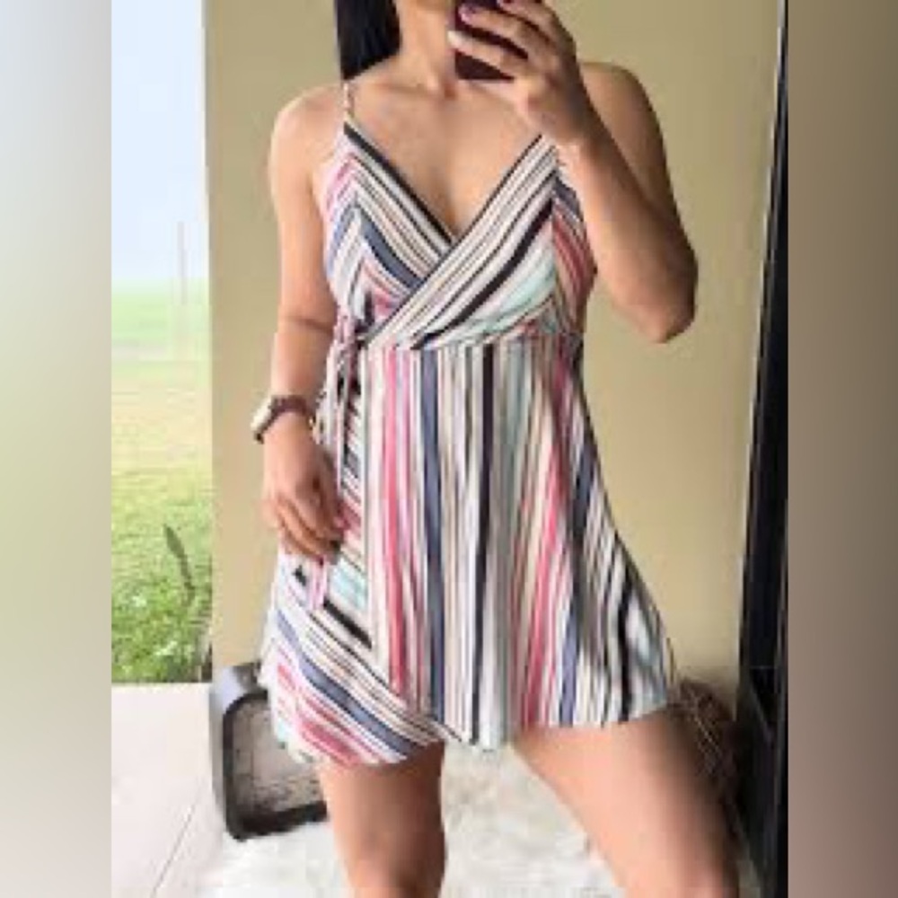 Speechless Multicolor Striped Mini Dress
